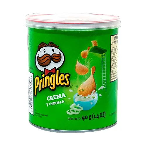 PAPAS PRINGLES SABOR A CREMA Y CEBOLLA 40 GR
