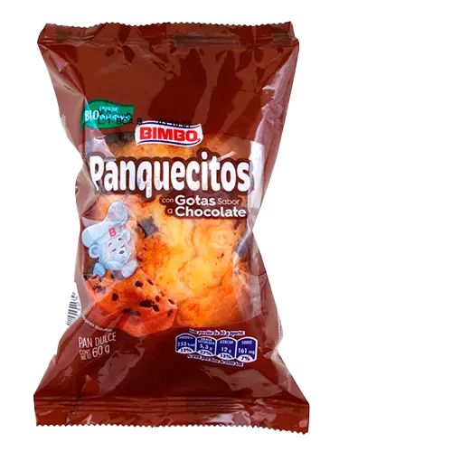 PANITO BIMBO MARINELA PANQUESITOS GOTAS DE CHOCOLATE 60GR 
