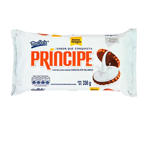 GALLETA BIMBO MARINELA PRINCIPE CHOCOLATE BLANCO 106GR