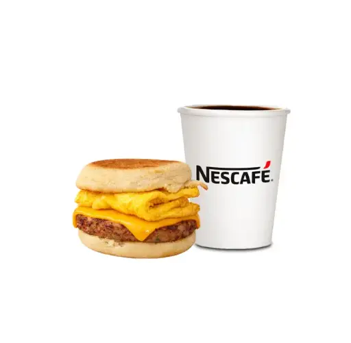 [COM00113] MUFFIN SALCHICHA Y HUEVO + CAFÉ 14 ONZ