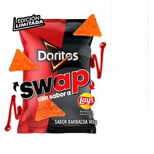 [721282410997] GOLOSINA DORITOS SWAP CON SABOR LAYS BARBACOA 145GS
