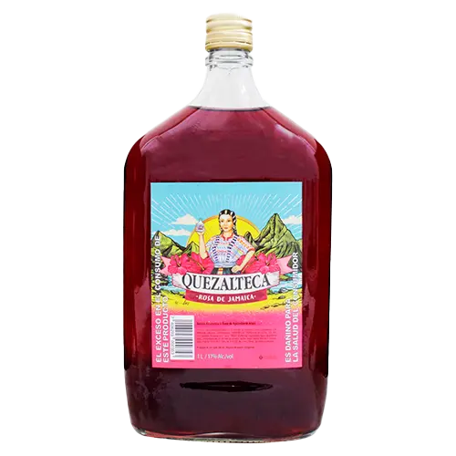 [7406293000773] AGUARDIENTE QUETZALTECA ROSA DE JAMAICA 1 LT