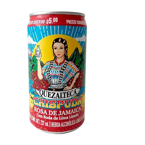 [7406293001145] QUEZALTECA CHISPUDA ROSA DE JAMAICA LATA 237ML