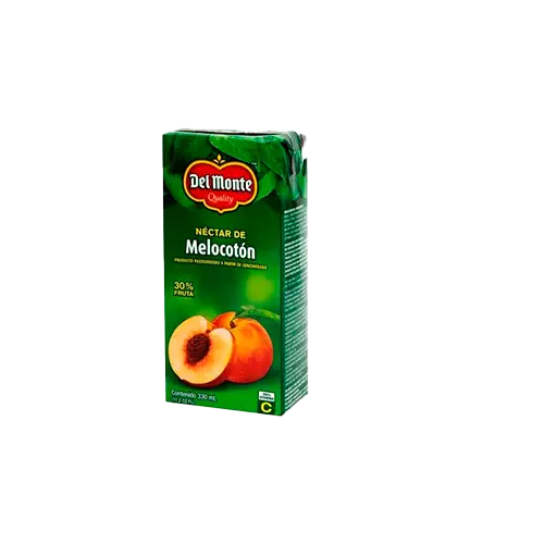 [7452017663397] JUGO NECTAR DEL MONTE MELOCOTON 330 ML TETRA PAK