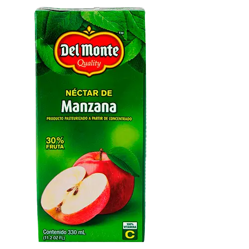 [7452017663434] JUGO NECTAR DEL MONTE MANZANA 330 ML TETRA PAK