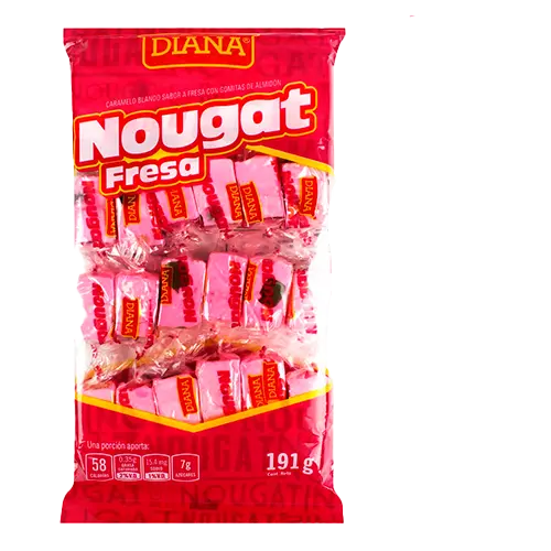 [748757000651] DULCE CHICLOSO NOUGAT FRESA DIANA 8 GRS
