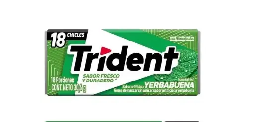 [7506105606060] CHICLE TRIDENT YERBABUENA 30.6 GRS