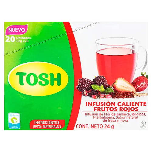 [7702032113132] TE INFUSION TOSHI FRUTOS ROJOS CAJA 24 GRS
